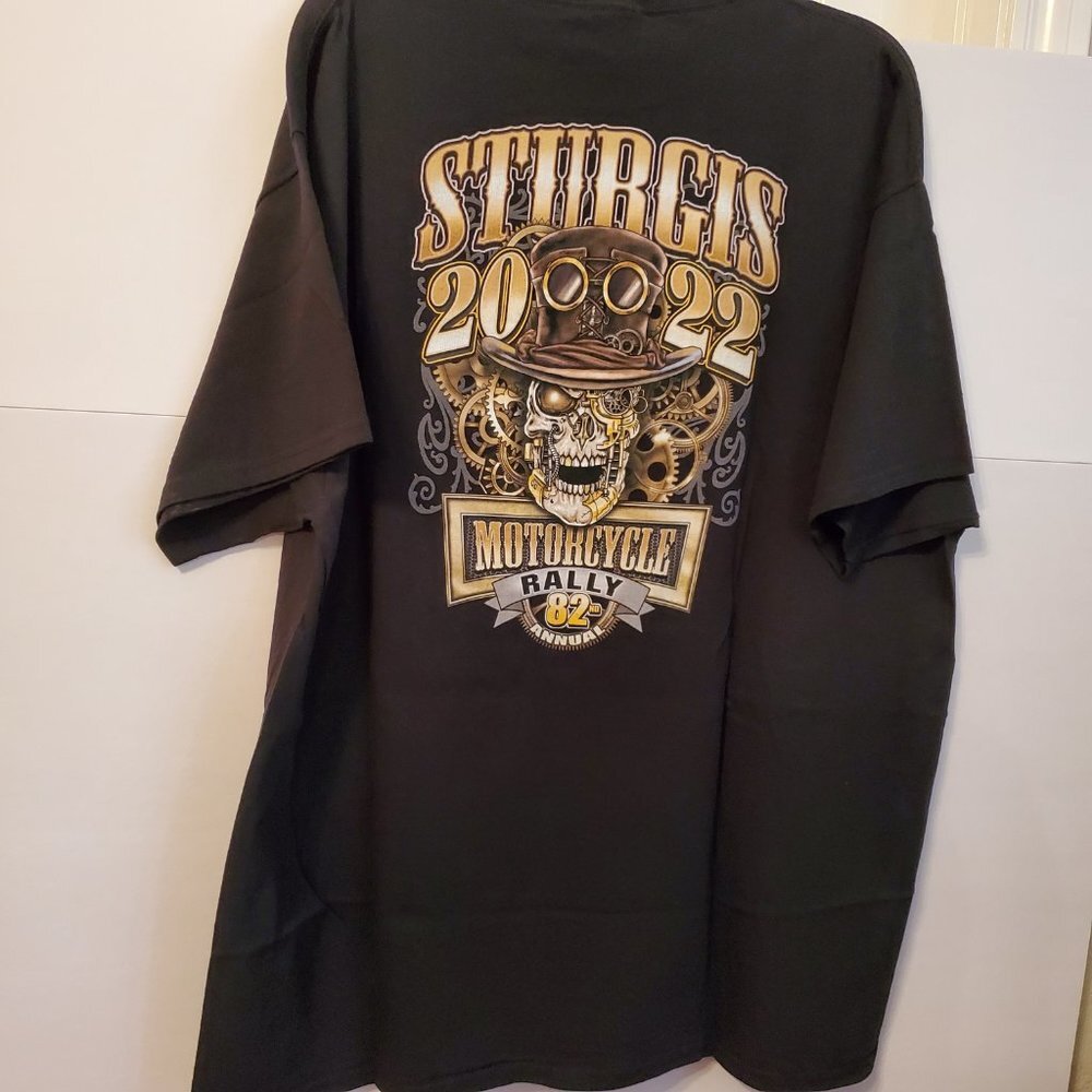 2022 Sturgis Motorcycle Rally t shirt short sleeves 100% cotton size 2X. - Picture 6 of 9